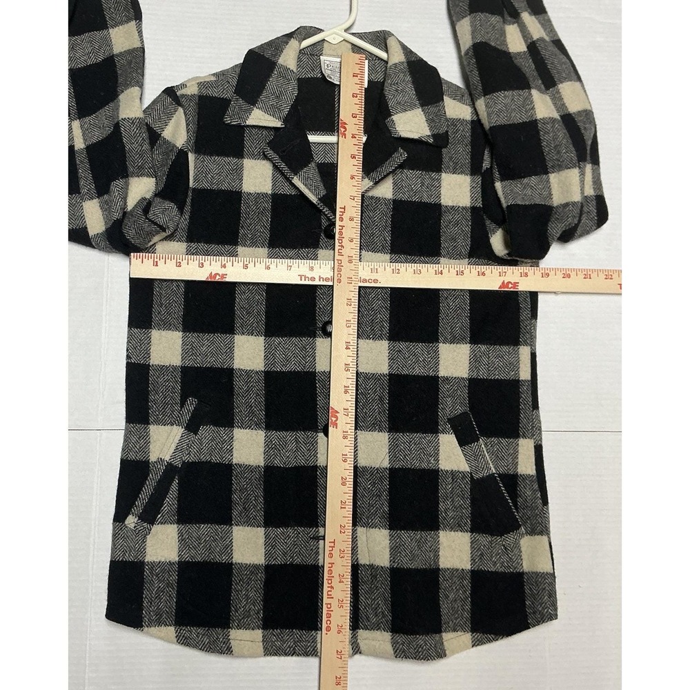 Vtg Pendleton Jacket Women's Medium Plaid 100% Virgin Wool Made USA 60s Pockets - Picture 3 of 16